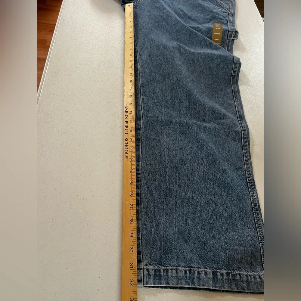 Signature by Levi Strauss Relaxed Blue Denim Wide Leg Jeans Size 42x32